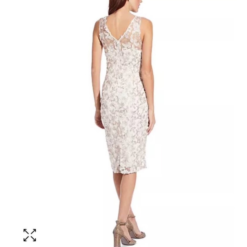 Adrianna Papell Elegant White Lace Dress - Picture 3 of 3